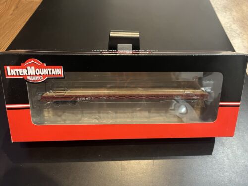 HO Scale Intermountain 60’ Wood Deck Flat Car Elgin, Joliet And Eastern #6013