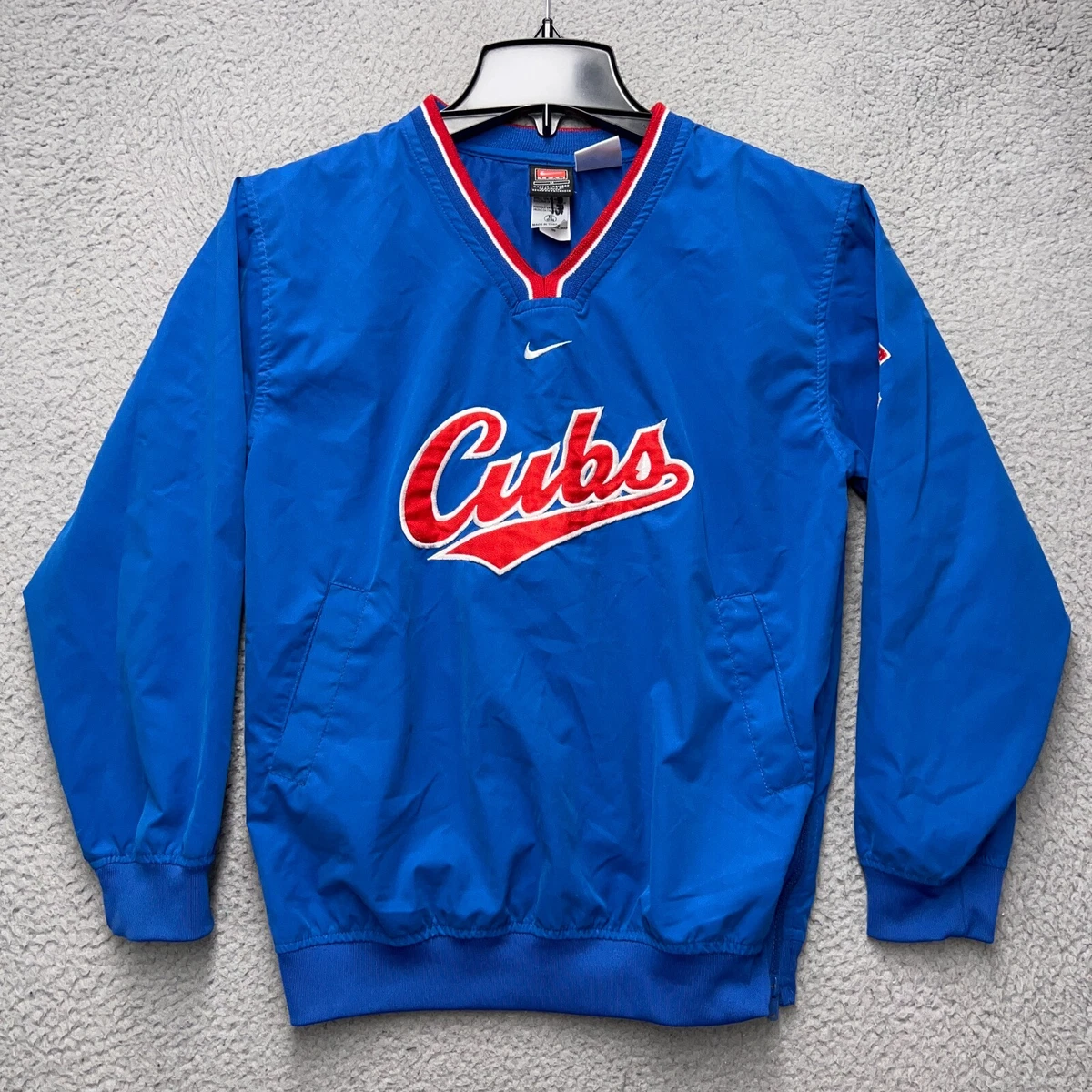 Chicago Cubs Windbreaker Boys Medium Blue Nike Baseball Long