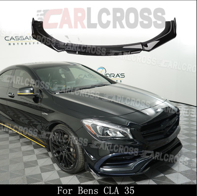 For Bens CLA 35universal Black Glossy Front Bumper Splitters