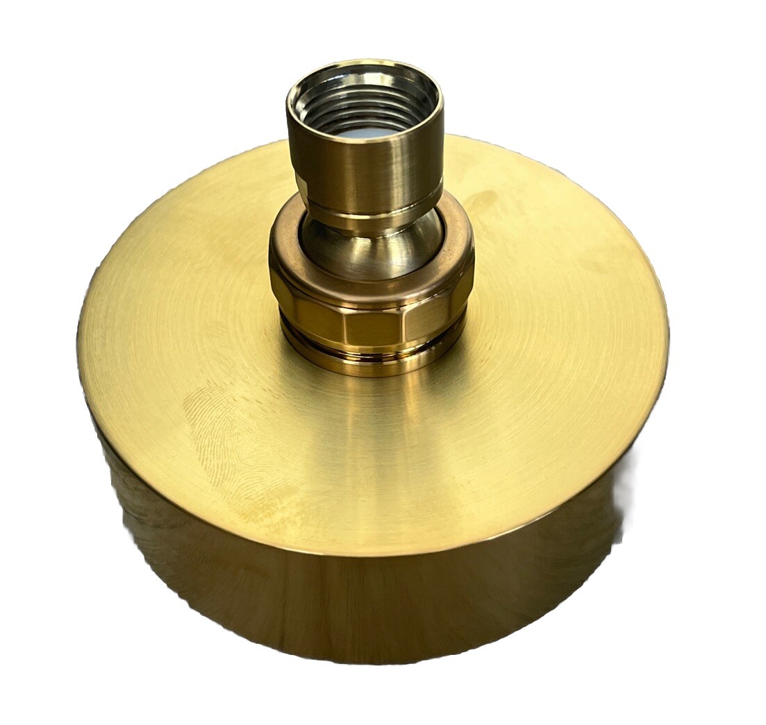 Symmons Duro 4" Shower Head &ndash; Brushed Bronze, Single Mode, Gold Finish