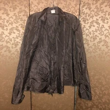 Cesare Fabbri Gray Brown 100% Silk Wrap Top Blouse Size 44