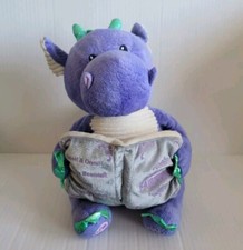Dalton the Storytelling Dragon Purple Plush CUDDLE BARN 5 Fairy Tales 10" Works