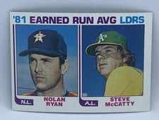 1982 Topps Baseball E.R.A. Ldrs #167 Nolan Ryan NM/MT or Better From Vending Box