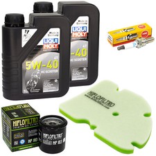 Manutenzione per Vespa GT 125 GTS125 2007-16 Kit Olio 2L Filtro Aria Filtro Olio Candela