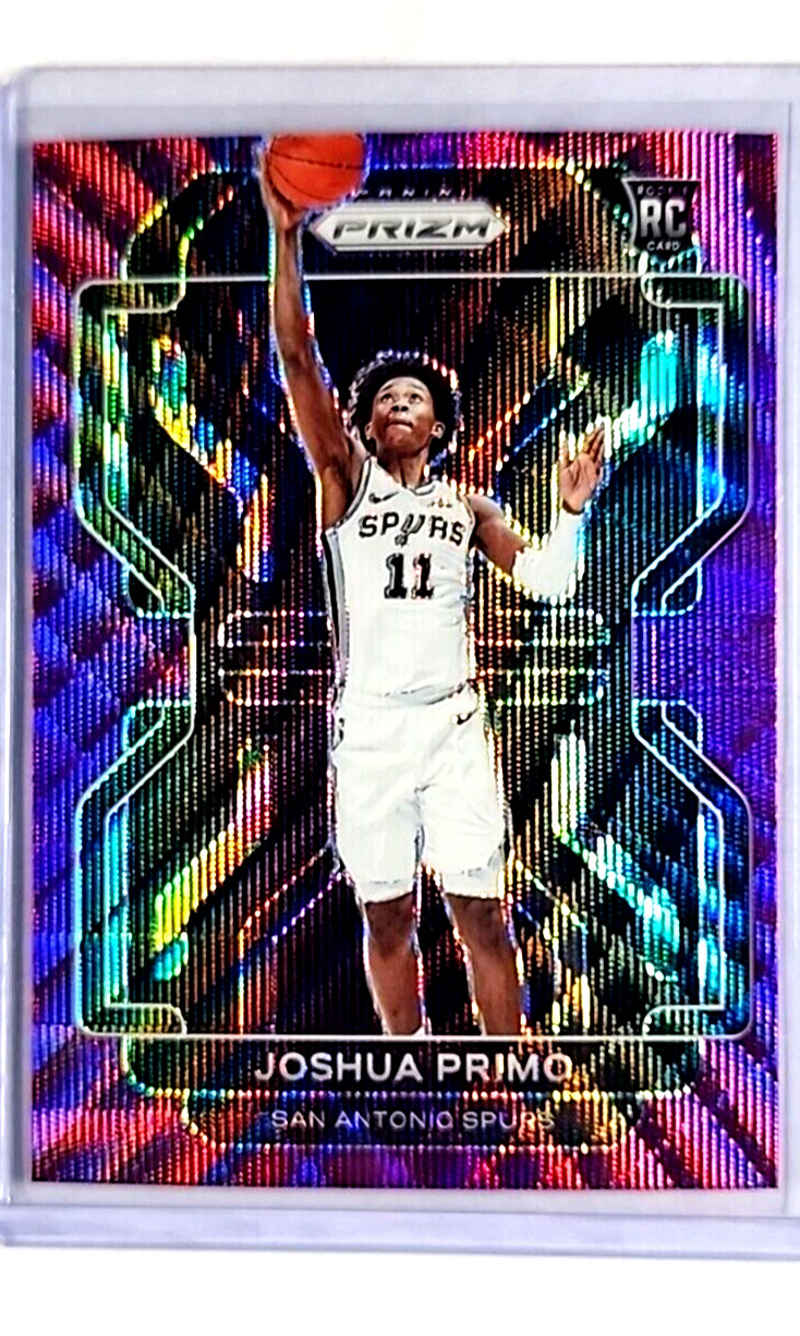 2021 Panini Prizm Purple Wave Prizms #298 Joshua Primo RC Rookie Spurs Card