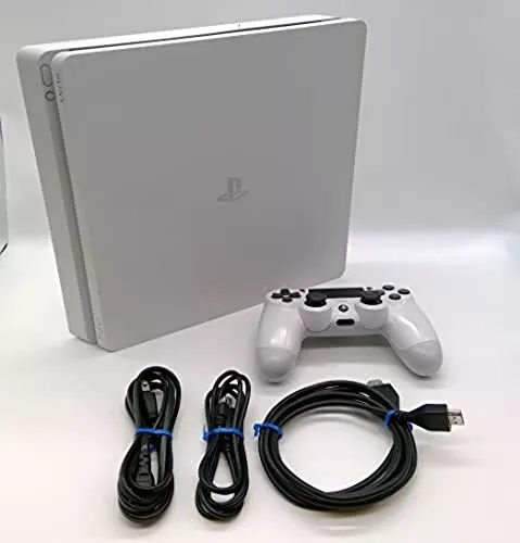 PS4 Glacier White Slim 500GB Game Console Full Accessories Sony PlayStation  4 FS