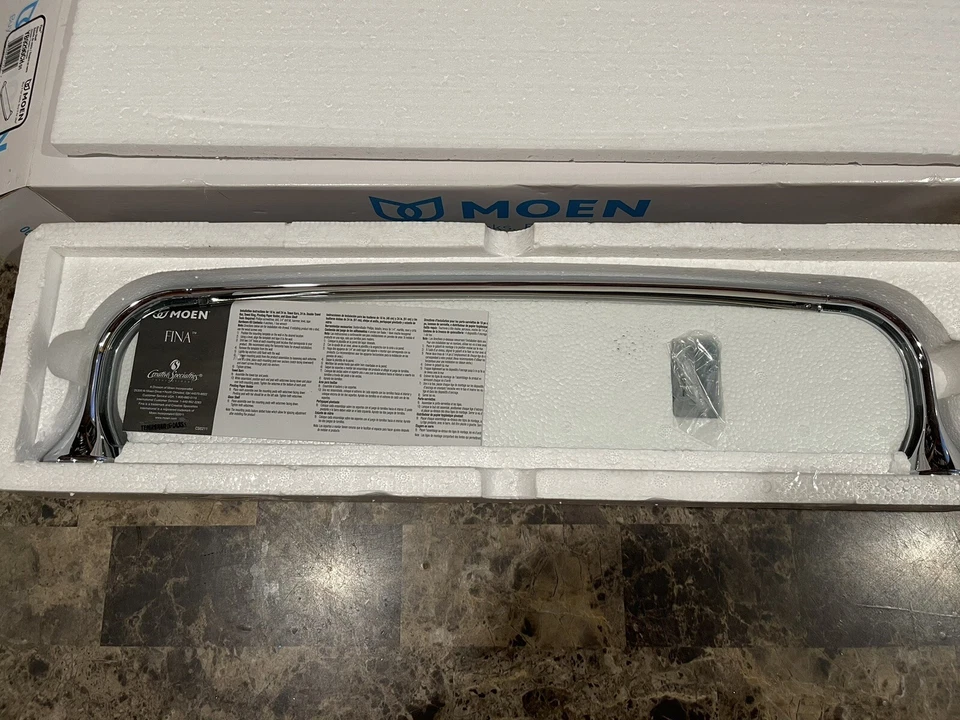 出售!  Moen Fina 玻璃架 铬 YB9290CH — 第 2/4 张图片