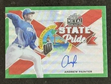 2021 Leaf Metal State Pride Green Refractor 4/5 Andrew Painter Phillies AUTO