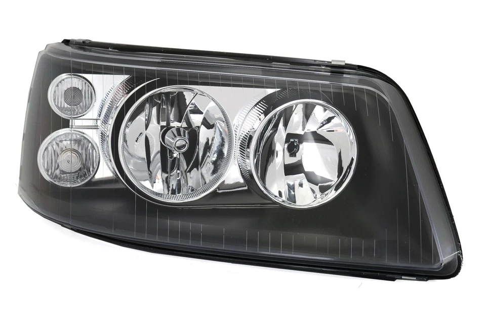 Scheinwerfer Schwarz Für VW T5 Bus 2003-2009 H1 H7 mit Doppellinsen LINKS RECHTS - Bild 2 von 4