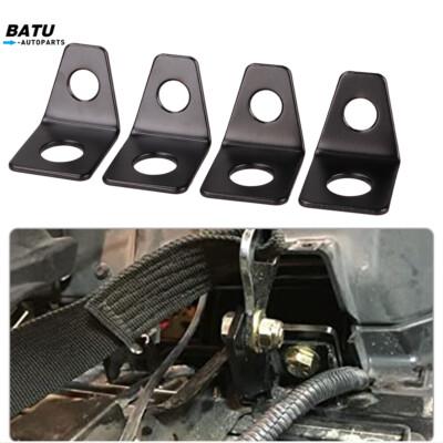 4 Point Seat Belt 4PCS L-Bracket Mounting 90 Degree Angle Brackets Kit Seat Belt