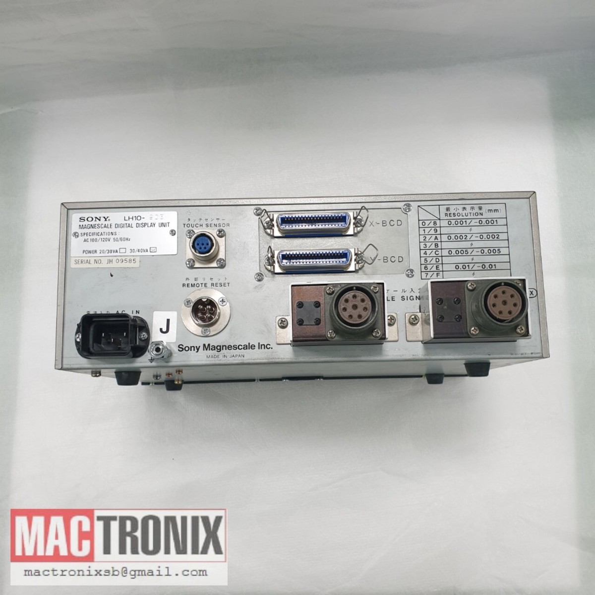 Sony Magnescale Inc. LH10-903 Magnescale Digital Display Unit | eBay