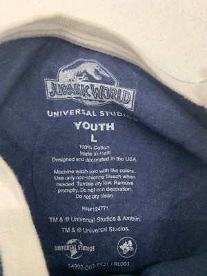 Jurassic World Kids Navy Blue Short Sleeve Graphic Shirt Size