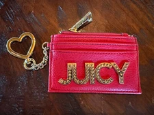 Juicy Couture Crimson Red Novelty Card Case Wallet