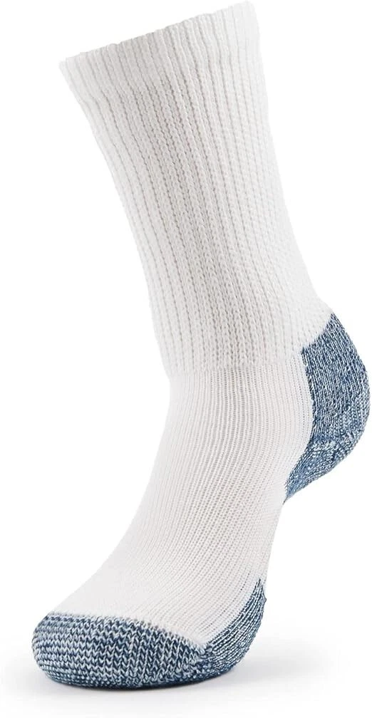 Mens Xj Max Cushion Crew Running Socks White/Navy 1 Pair Large US New