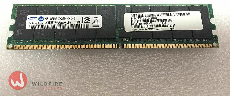 Sun Oracle 371-4476 8GB DDR2-667 2-Rank DIMM  - Image 2 of 3