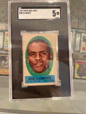 1963 TOPPS PEEL-OFFS ROBERTO BOB CLEMENTE PITTSBURGH PIRATES SGC 5 EX