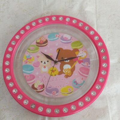 SAN-X Rilakkuma Korilakkuma Kiiroi Tori Jewelry Wall Clock 32cm