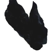 Women’s Surell Rex Rabbit Fur BALL CLOSURE Scarf/Wrap Black OZ Soft/Warm New