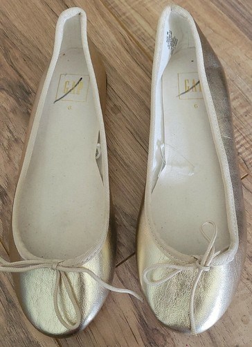 gap gold ballet flats