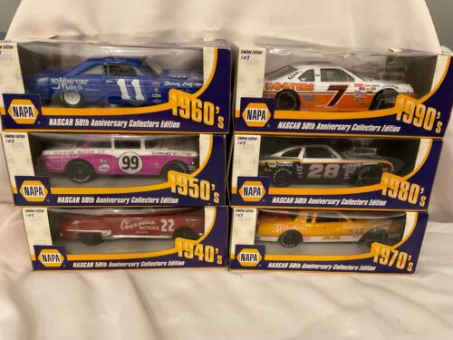 NEW NIB VTG. 1998 NASCAR 50th Anniversary NAPA 6 Car Complete Set 1:24 Action