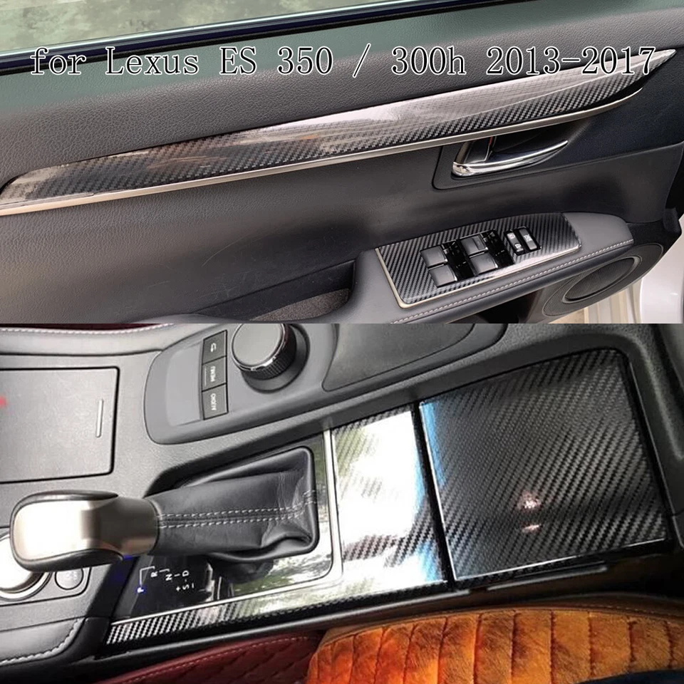 For Lexus ES 350 / 300h 5D Carbon Fiber Pattern Interior DIY Trim Decals Foto 2 de 4