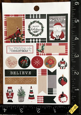 CHRISTMAS, WINTER, SANTA-CLAUS, SNOWMAN, 1 SHEET BEAUTIFUL STICKERS NEVAR03