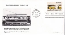 STAMP US SCOTT 2060 "Electric Streetcar" 20 CENT 1983 FDC - B