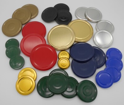 50 Schraubdeckel für Marmeladengläser TO 38,43,48,53,58,63,66,70,77,82,89,100 mm