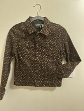 Polo Ralph Lauren Girls Floral Corduroy Trucker Jacket Size L 12-14 NWT