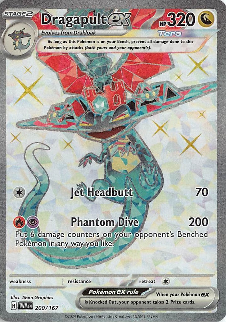 Dragapult ex 200/167 Twilight Masquerade Near Mint Ultra Rare