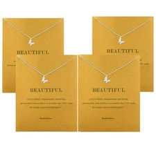 Friendship Butterfly Necklace Butterfly Gifts for Friends Necklace with Message