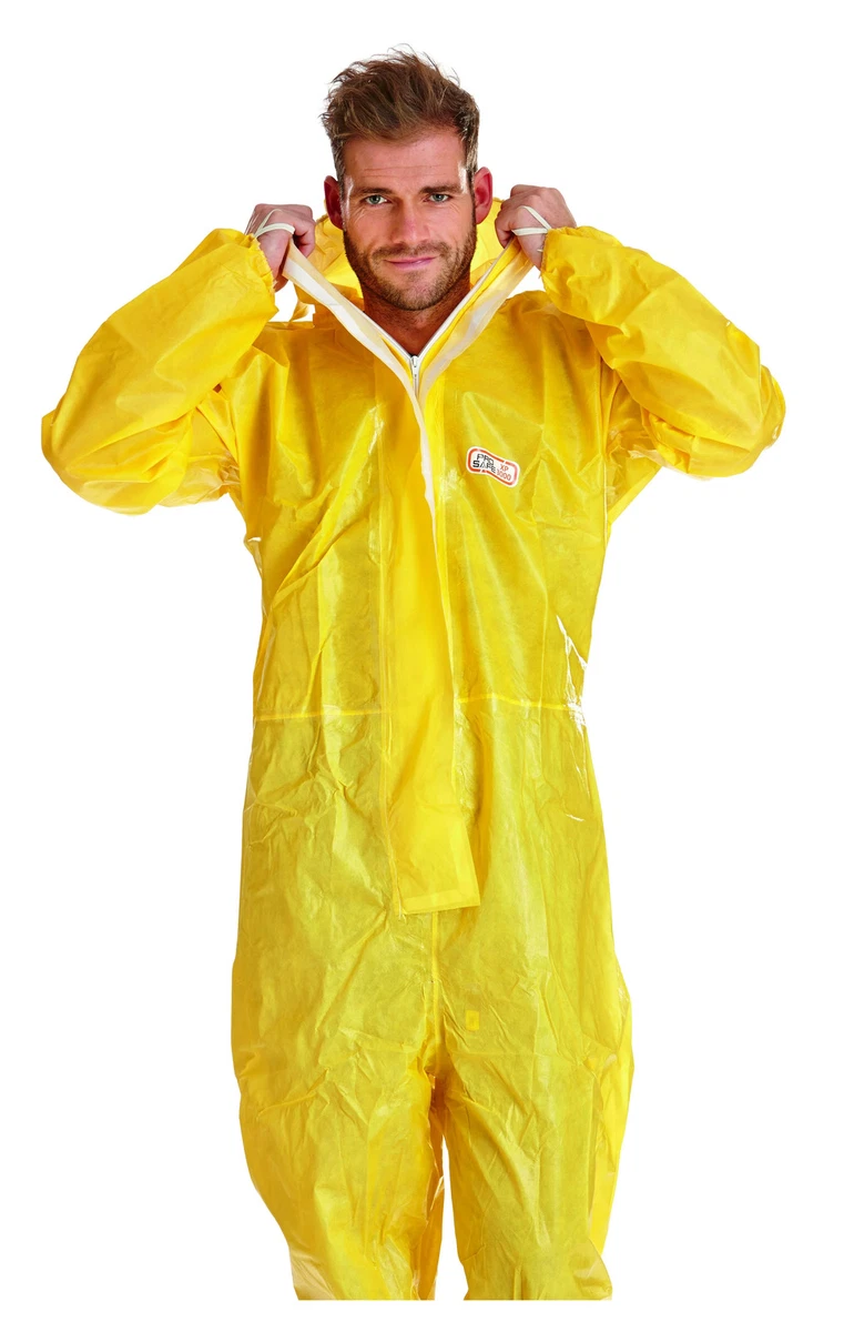 1 mono de protección química ProSafe®4 amarillo CAT.III tipo 4B 5B 6B mono desechable Schutza