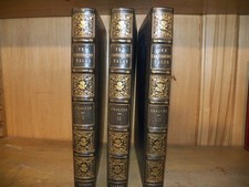 CANTERBURY TALES BY GEOFFRY CHAUCER IN FULL NAVY LEATHER  3 VOL. LIMITED ED.