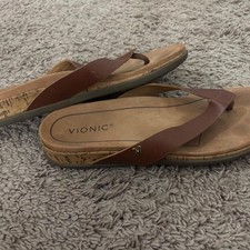 Vionic Womens Brown Flipflops