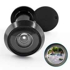 Safety Door Viewer Peephole, Black Black a