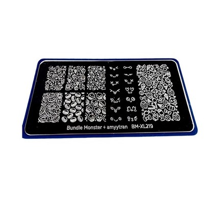 Bundle Monster amyytran Nail Stamping Plate BM-XL219 Sweets Kawaii Faces XL