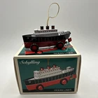 Vintage 1999 Tin Toy Ocean Liner Schylling Collectors Boat Xmas Ornament w/Box