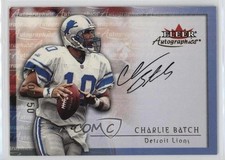 2000 Fleer Tradition Autographics Gold 8/50 Charlie Batch Auto 1q7
