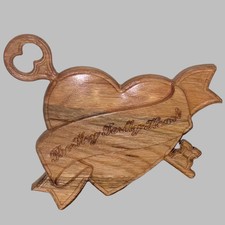 "Key to My Heart" Wooden Decorative Plaque