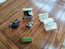 1950's Vintage Speedex Mini Spy Hit Camera W/leather Case, box and Film