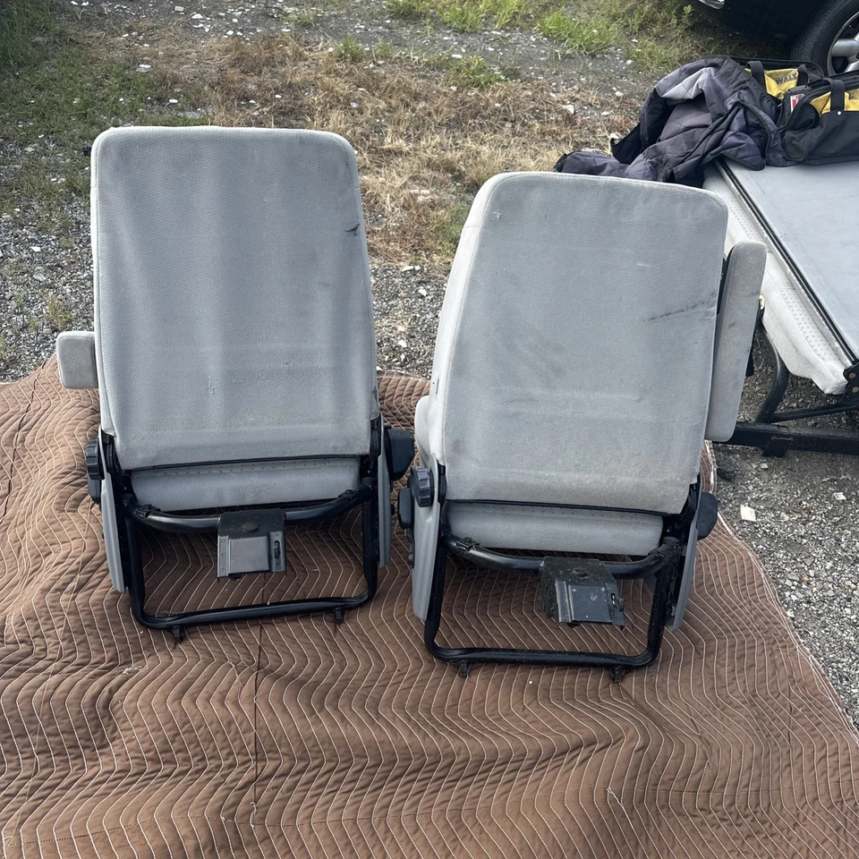 99-03 VW EUROVAN T4 JUEGO DE 2 ASIENTOS TRASEROS IZQUIERDO Y DERECHO SEGUNDA FILA TELA OEM Foto 4 de 4