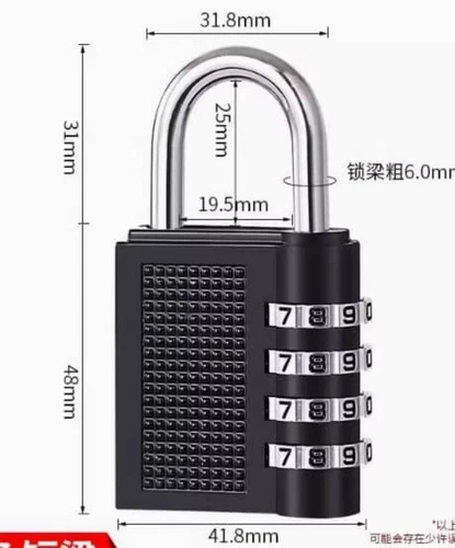 4 Digit Combination Padlock Heavy Duty Outdoor Lock Gym Travel Luggage Locker