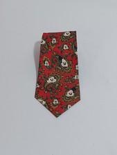Disney Mickey Mouse Mens Necktie Tie Red Paisley by Balancine Made in USA VTG