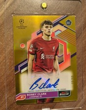BOBBY CLARK Topps Finest 22/23 Sammelkarte Autogramm Liverpool ROOKIE CARD /50