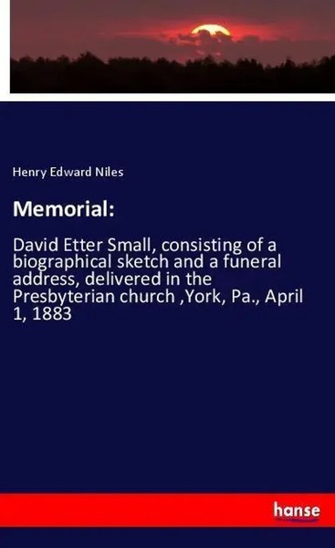Memorial: Henry Edward Niles Taschenbuch 60 S. Englisch 2018 hansebooks-image
