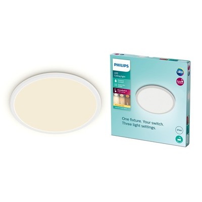 Philips LED SuperSlim SceneSwitch dimmbare Deckenleuchte 2700K 18W IP44 [warm