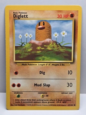 (3) Diglett 047/102 Base Set Regular - NM - US Seller