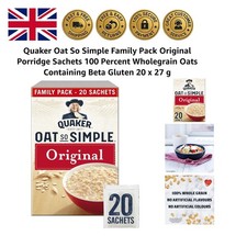 Image of 20 Sachets of Oat So Simple  Porridge - High Fiber, -Friendly
