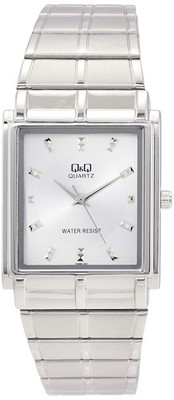 CITIZEN Q&Q watch analog waterproof metal band QA80-201 men's silver