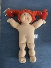 1985 Cabbage Patch Doll Red Braided Hair Blue Eyes Blue Signature Two Dimples